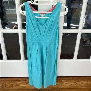 Old Navy Blue Ruched V-Neck Midi Dress🌿